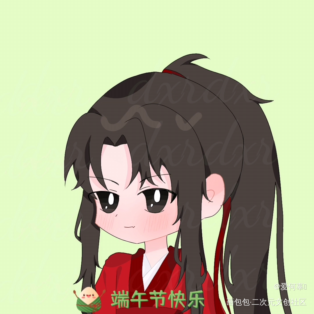 红衣羡羡_魔道祖师忘羡魏无羡绘画作品