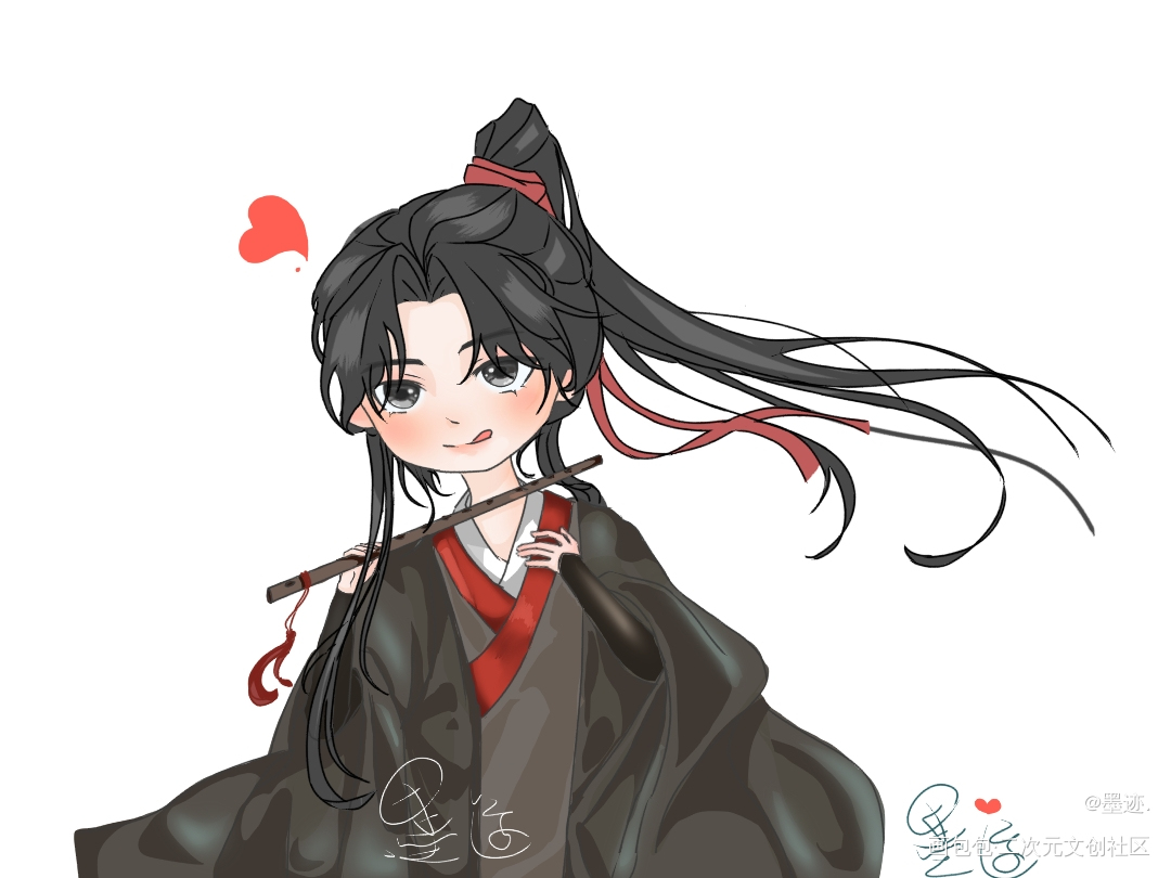 驱怨鬼恨灵一纸符_魔道祖师魏无羡绘画作品