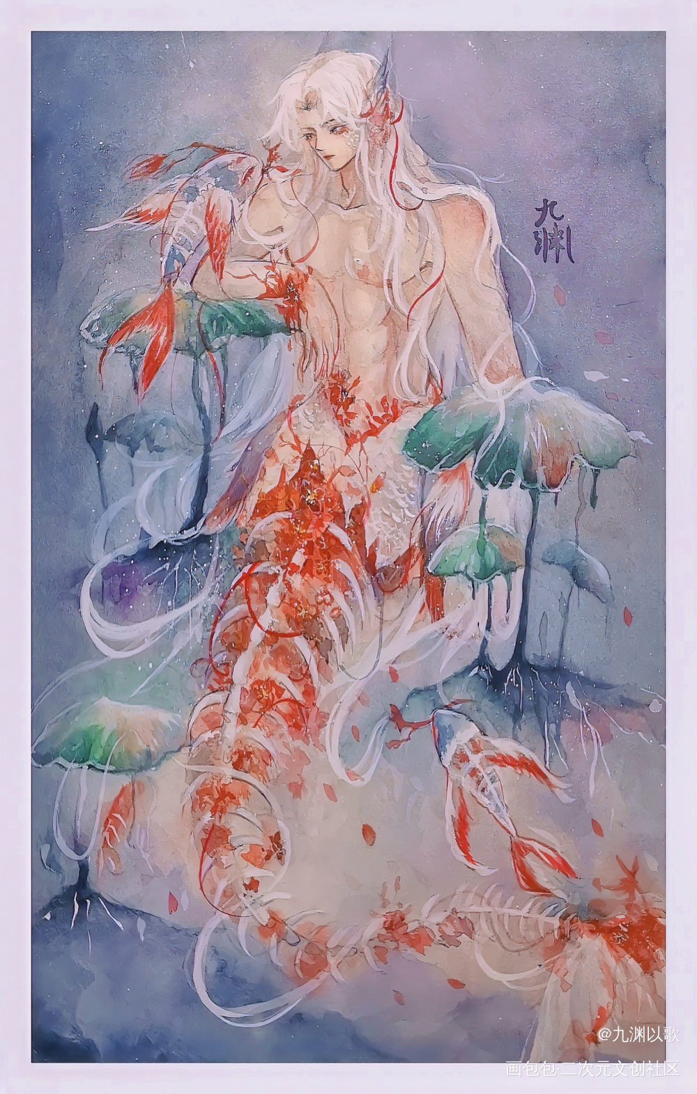 新人水彩手绘画师报道_手绘水彩手绘古风水彩原创绘画作品