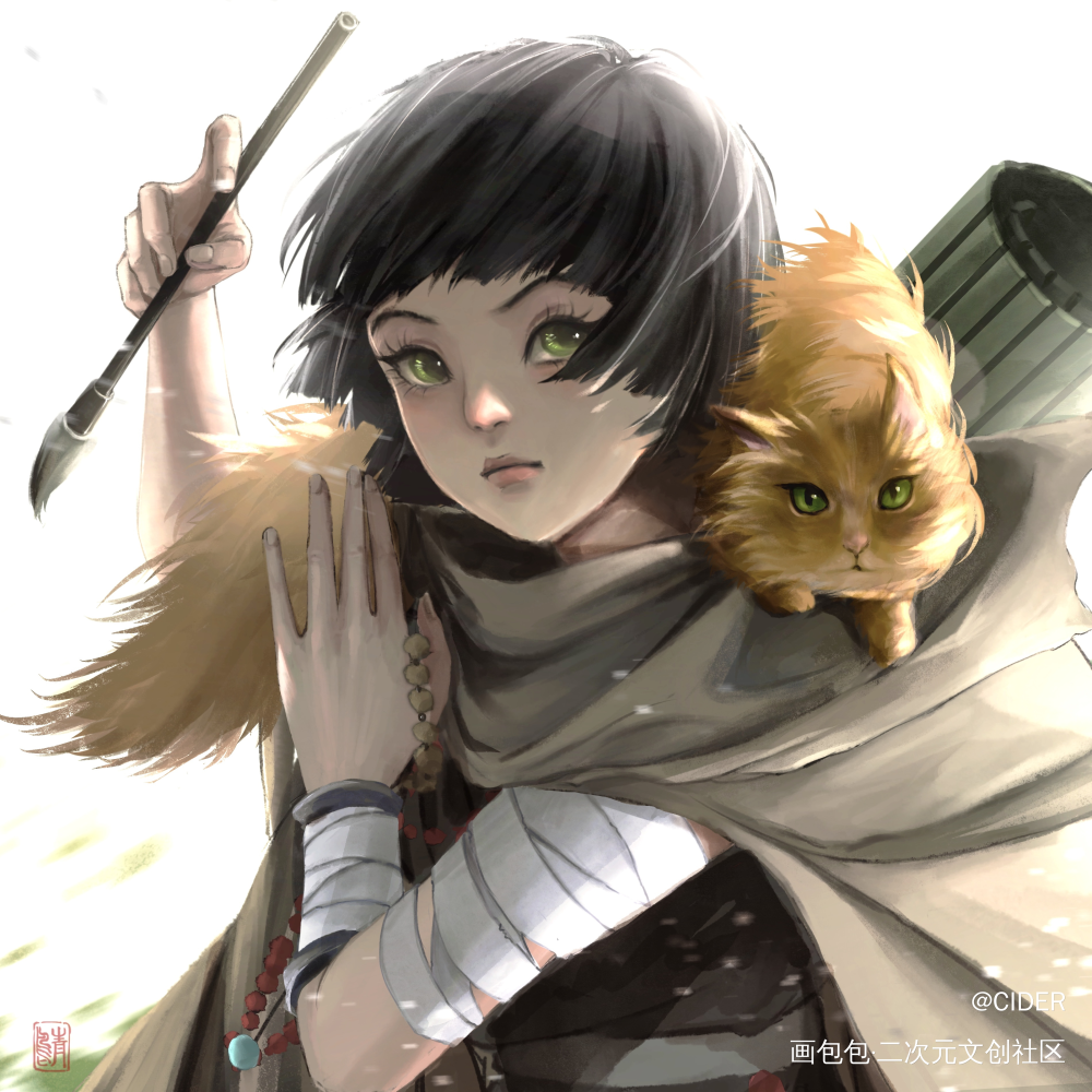 给7年前画的oc画一个头像_厚涂头像procreateoc绘画作品