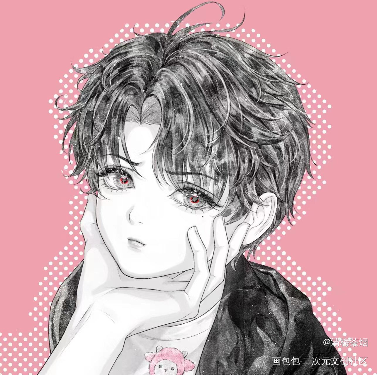 捏捏小锦辛的脸~_谁把谁当真188男团妹叔赵锦辛绘画作品