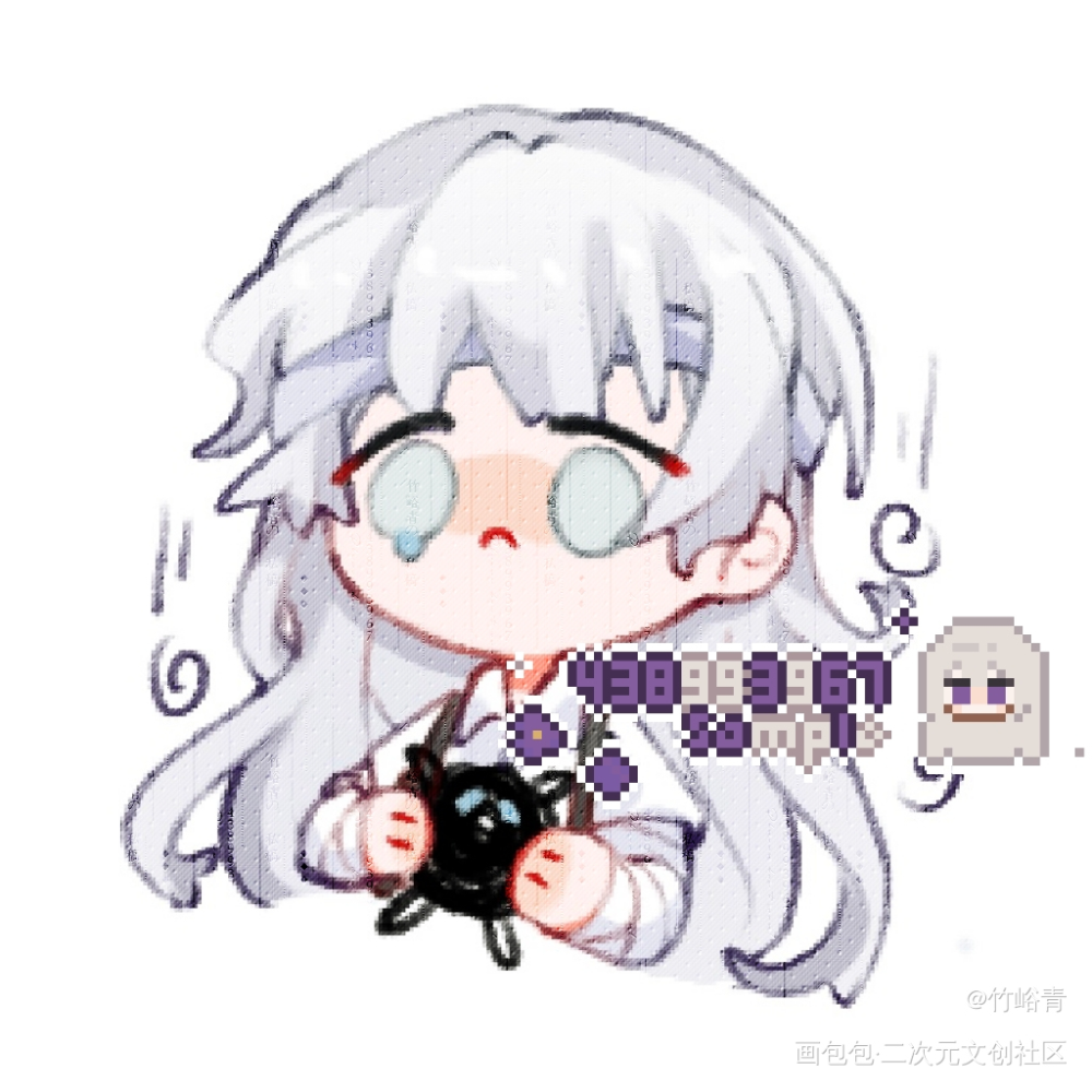 约的萌萌qq人_我在惊悚游戏里封神绘画作品