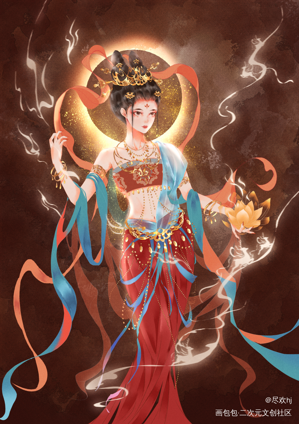 老图发发_(:з」∠)__摸鱼页敦煌求约稿原创人物绘画原创oc绘画作品