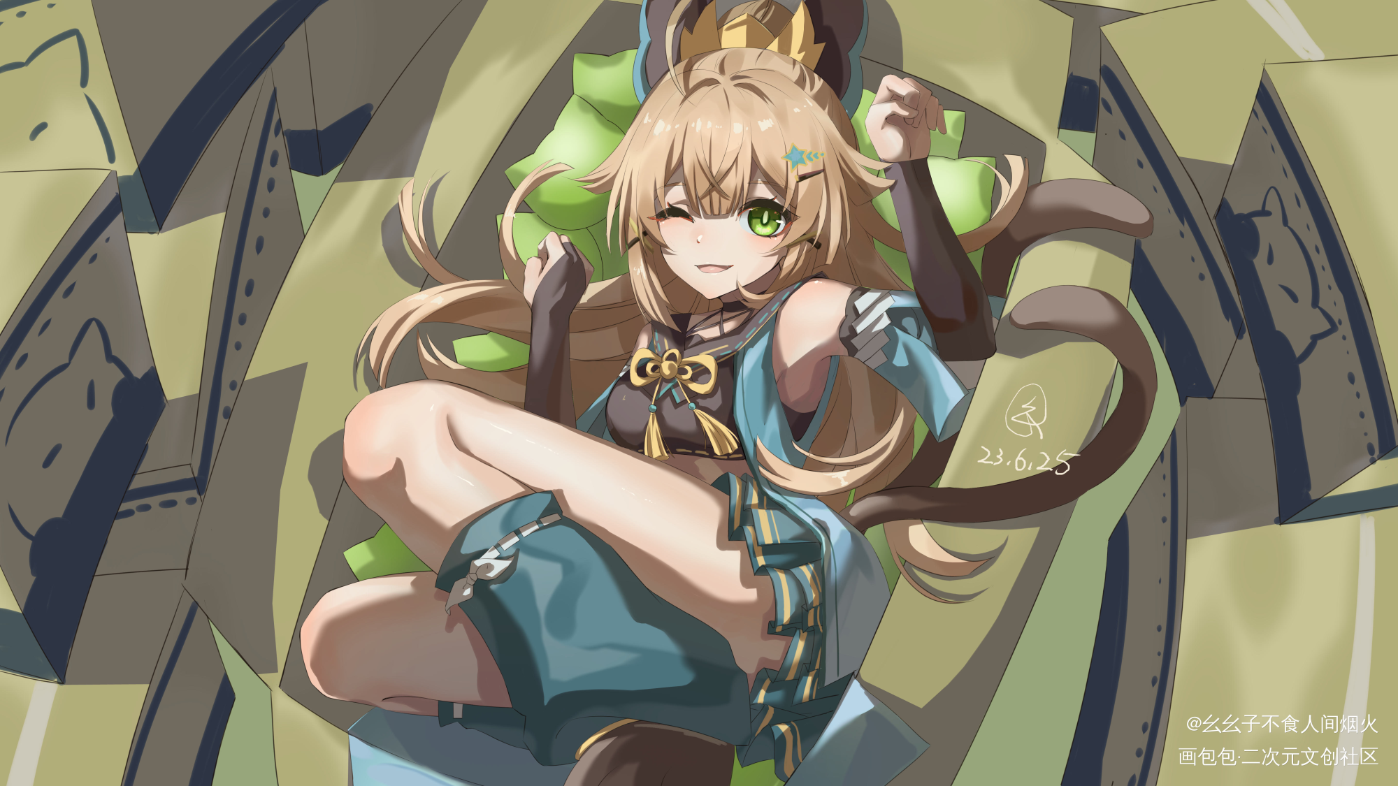 喵？_原神板绘涂绘画作品