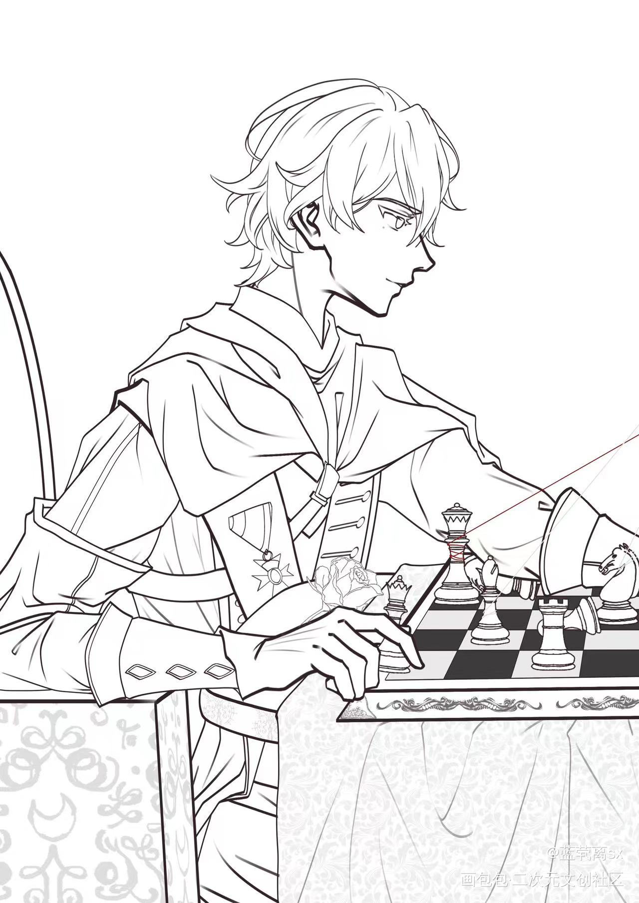 棋逢对手_营业悖论裴听颂方觉夏稚楚绘画作品