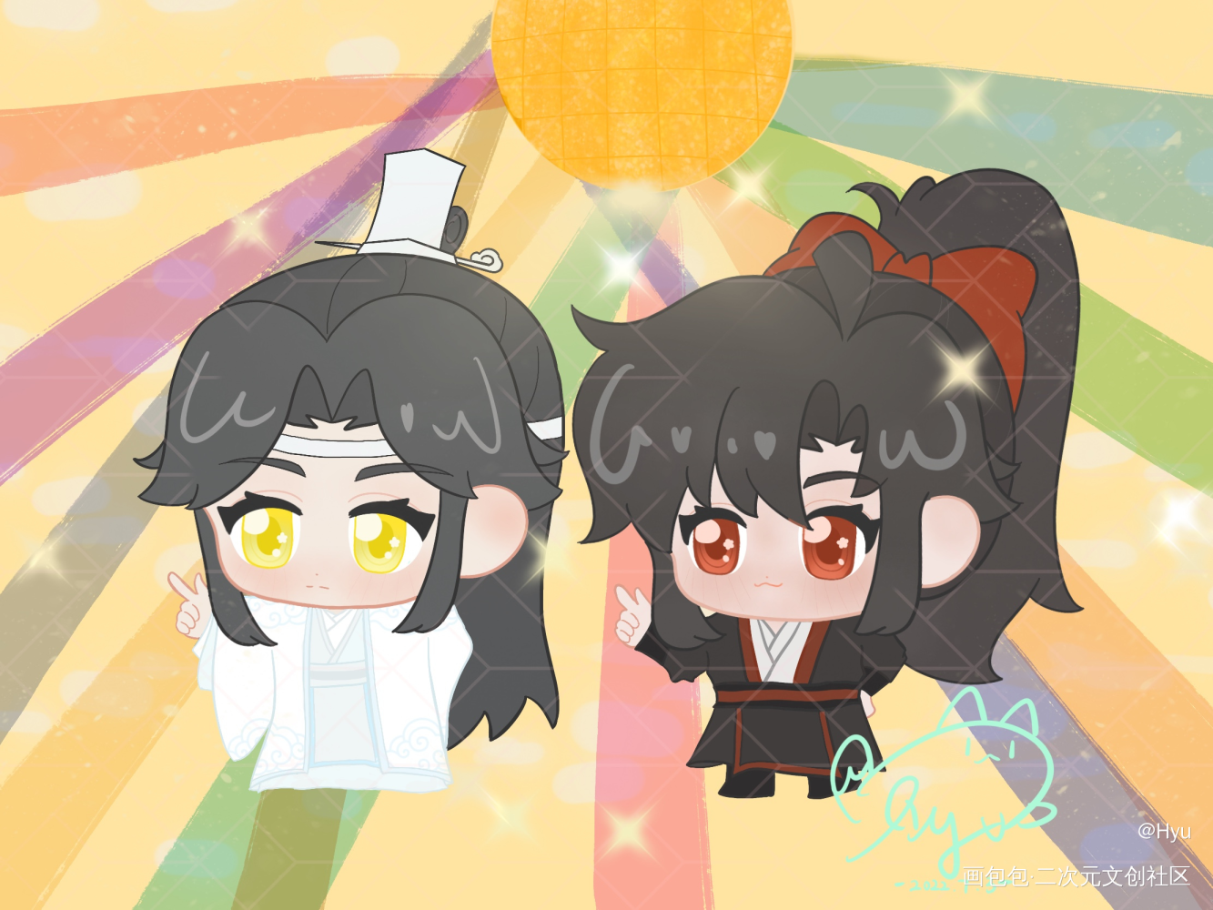 一些蹦迪现场（bushi）_魔道祖师忘羡蓝忘机魏无羡墨香铜臭绘画作品