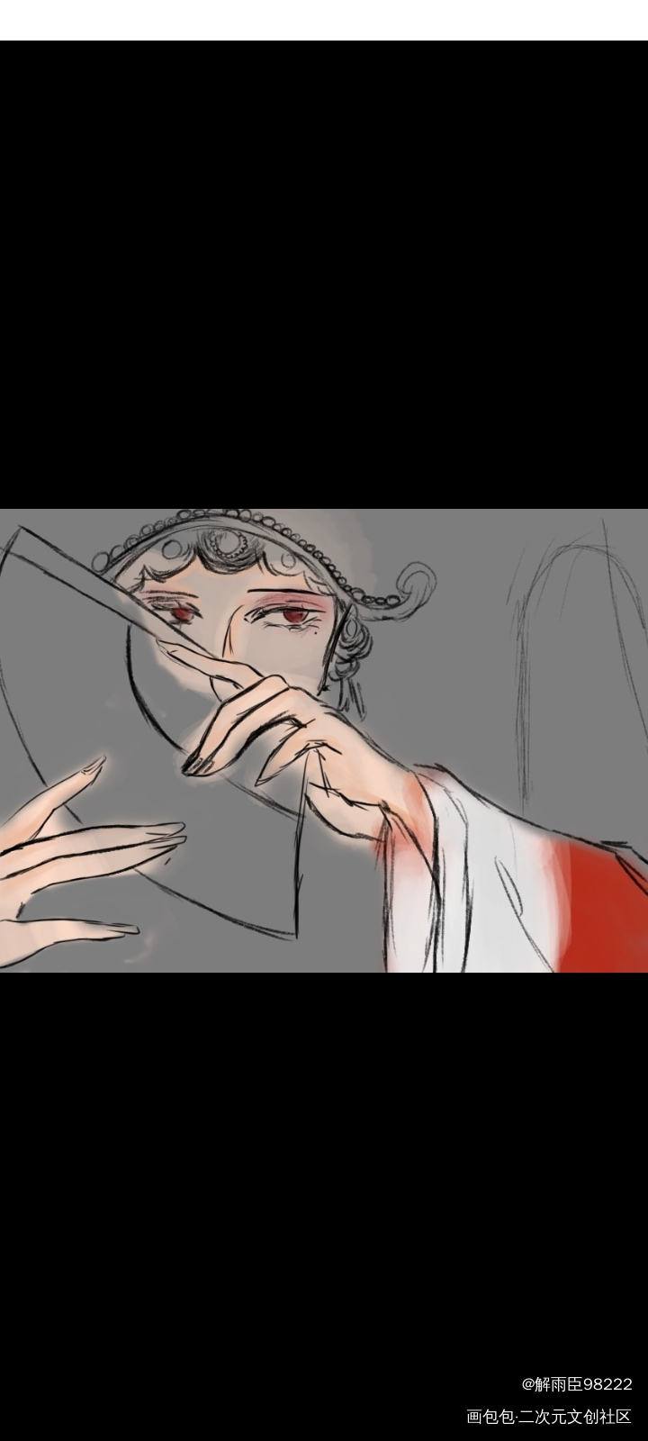 小小的预告_盗墓笔记彩色漫画板绘涂摸鱼页同人绘画作品