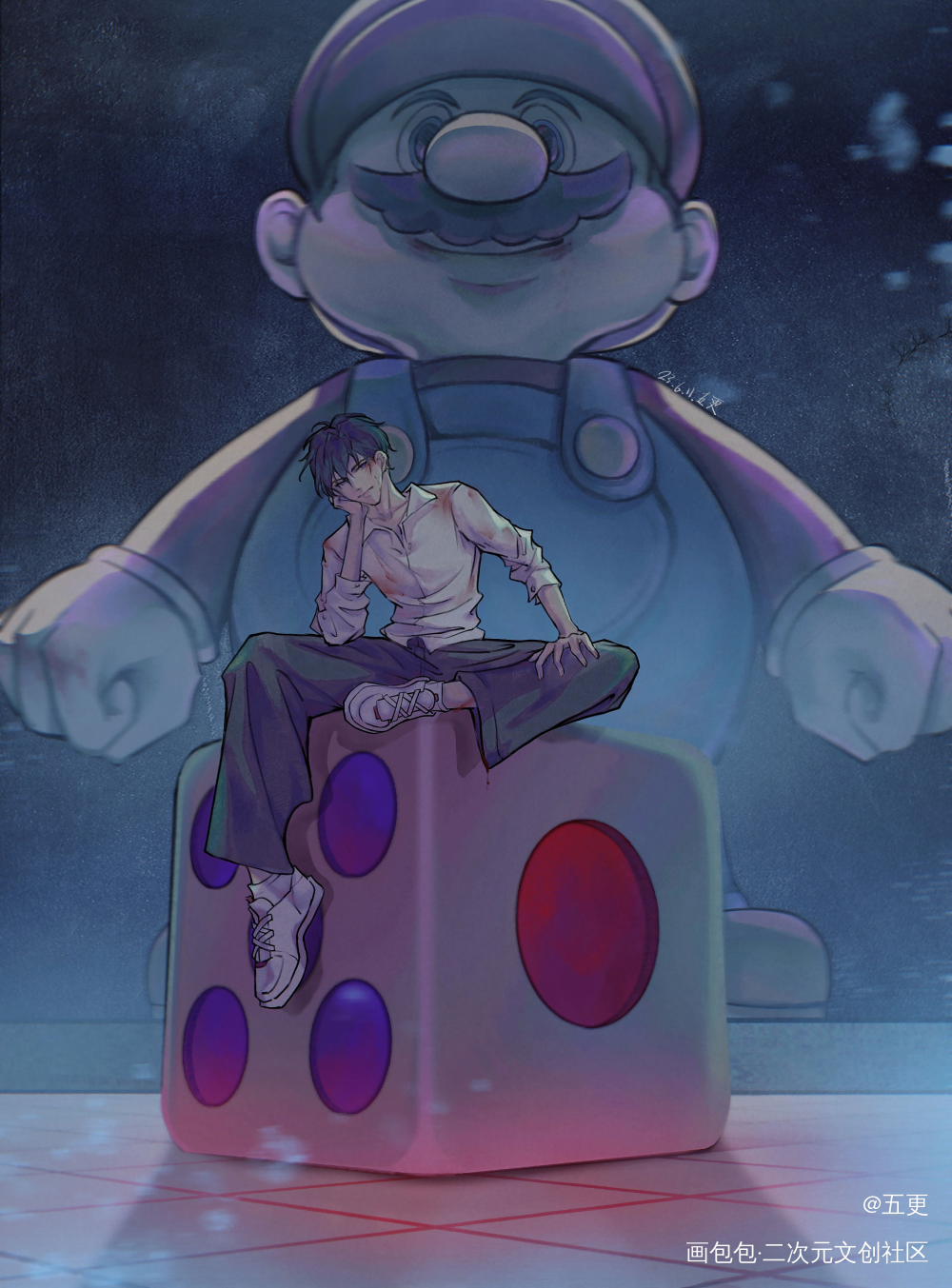 马里奥的大富翁游戏_地球上线唐陌同人绘画绘画作品