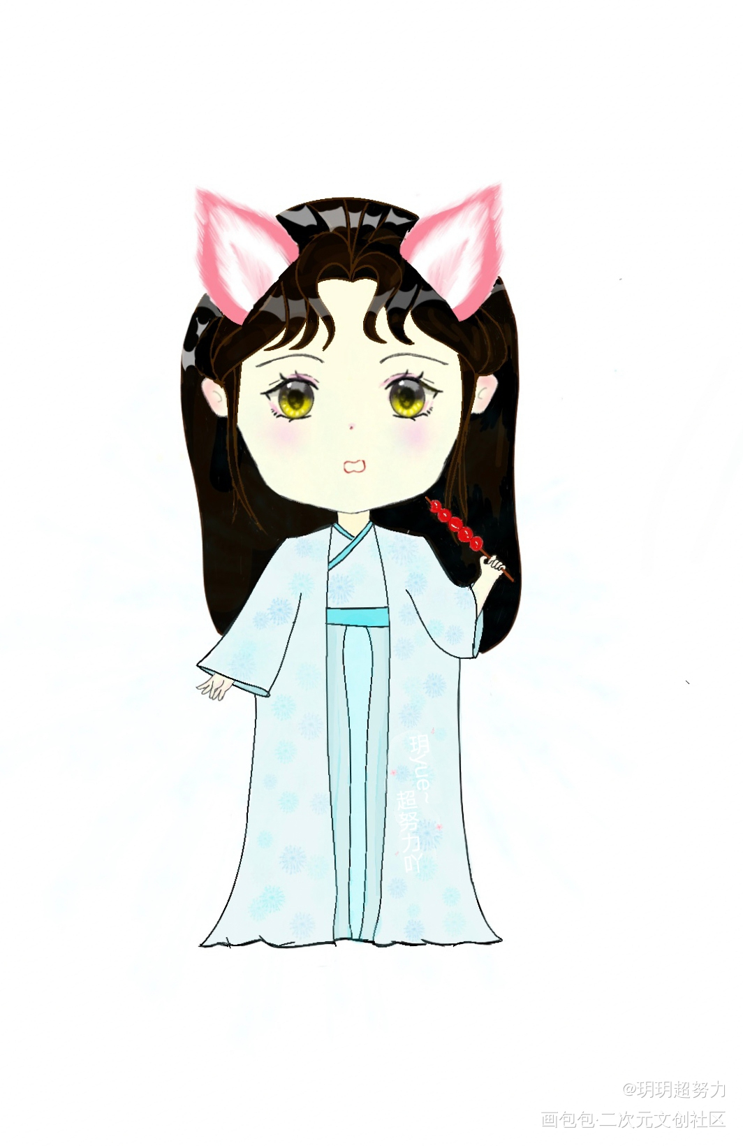 猫猫宁~_二哈和他的白猫师尊燃晚我要上首推绘画作品