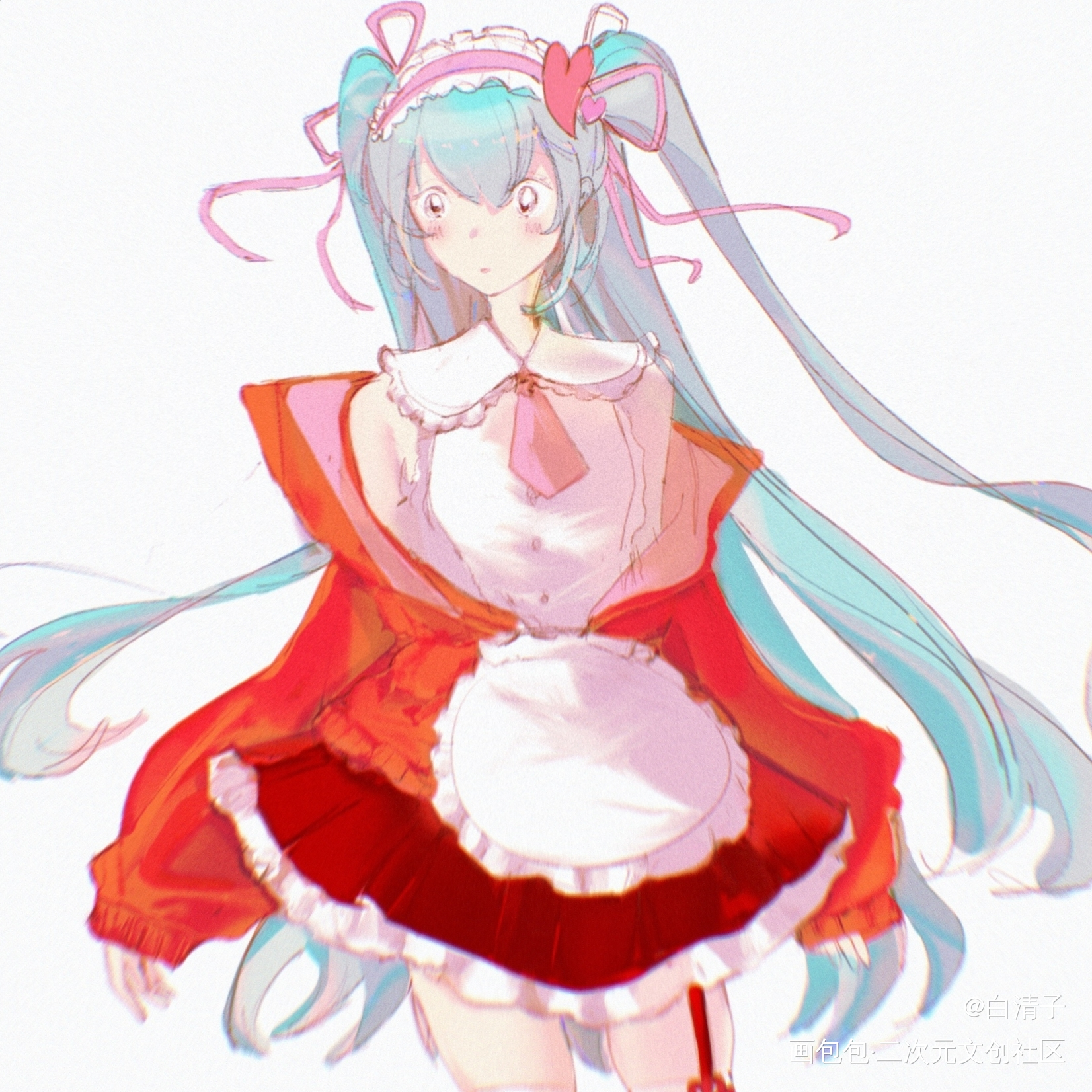 Miku_初音未来草稿摸鱼绘画初音miku绘画作品