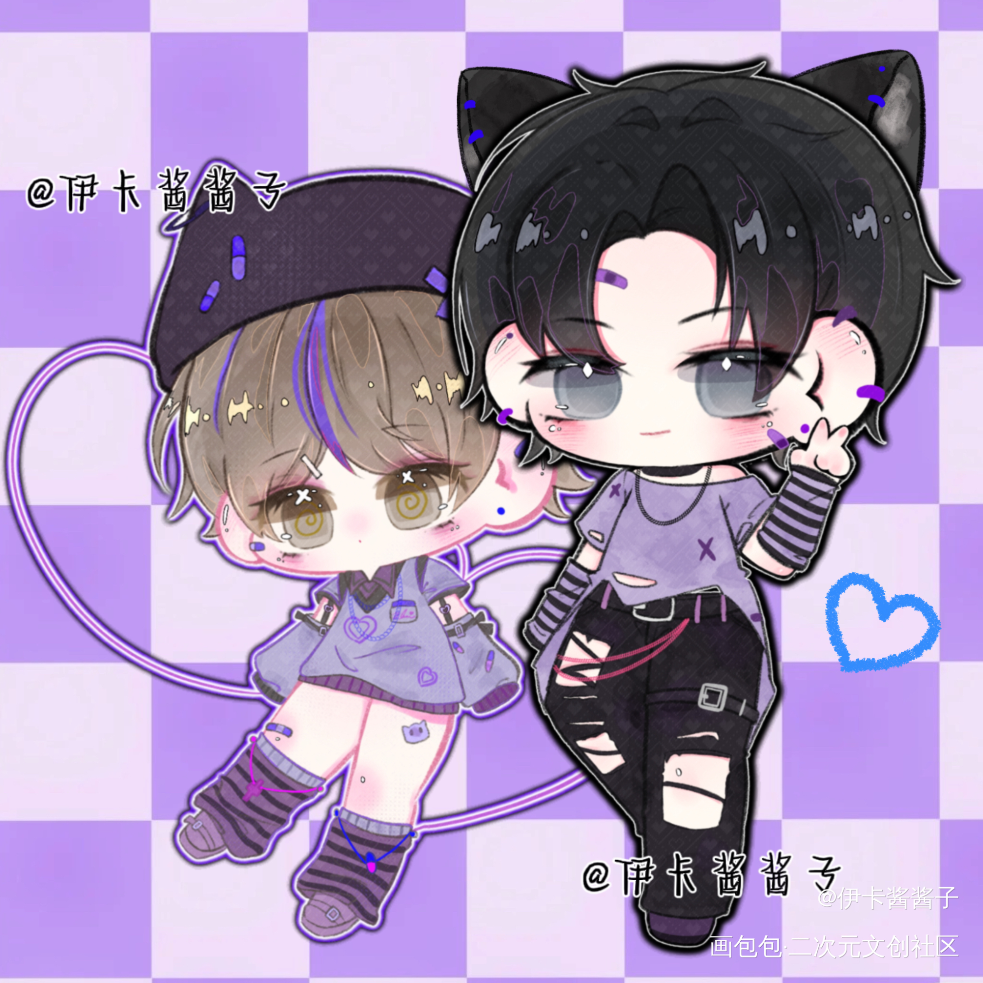 贴贴版本_188男团群秀李程秀邵群Q版绘画作品