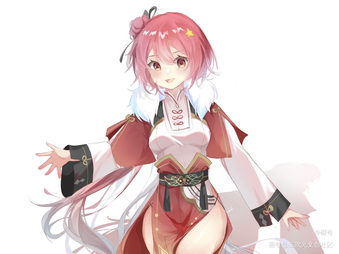挑战不勾线_随手画画无偿二创oc绘画作品