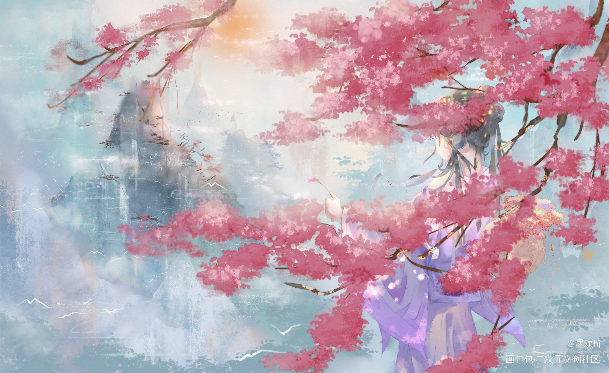 旧图发发_(:з」∠)__古风插画原创插画绘画原创绘画作品