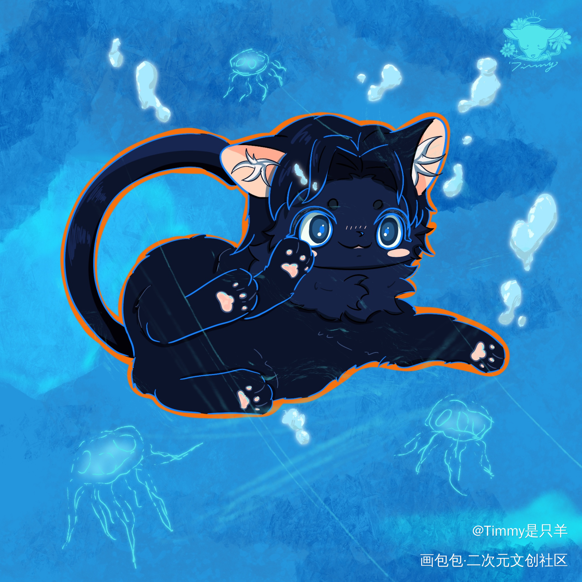 谁教你穿成这样游泳的啊？？？_Q版我要上首推明星同人绘画作品