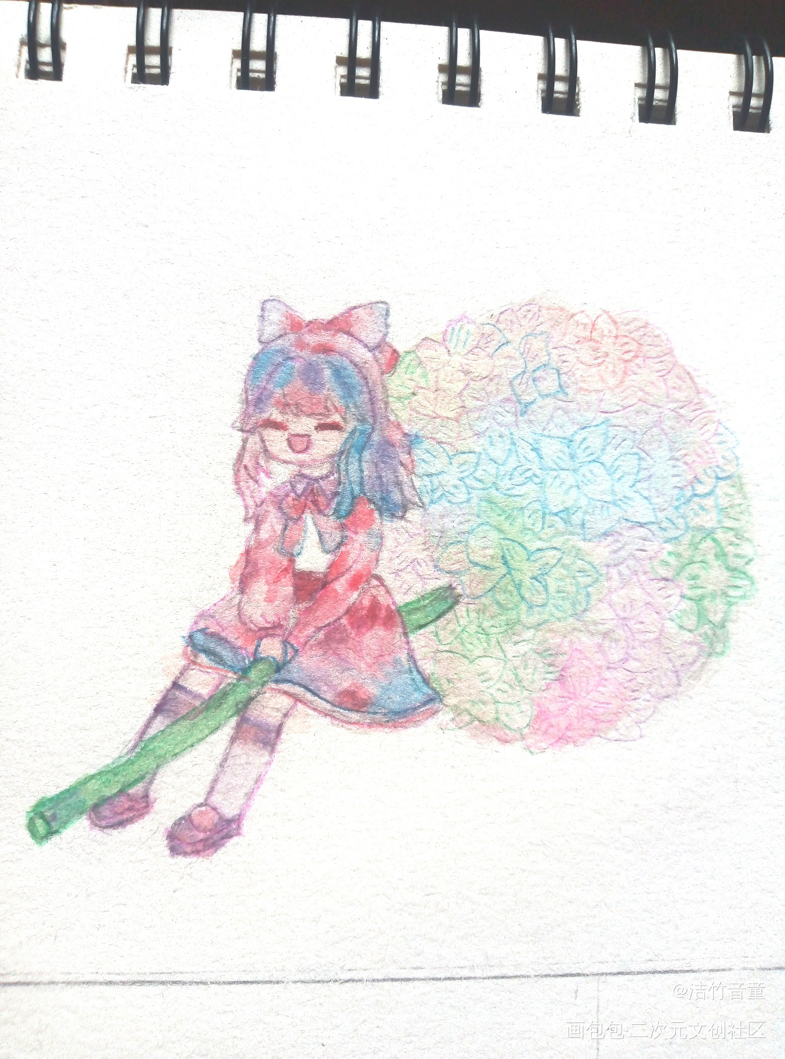 _摸鱼页水彩新人临摹手绘绘画作品
