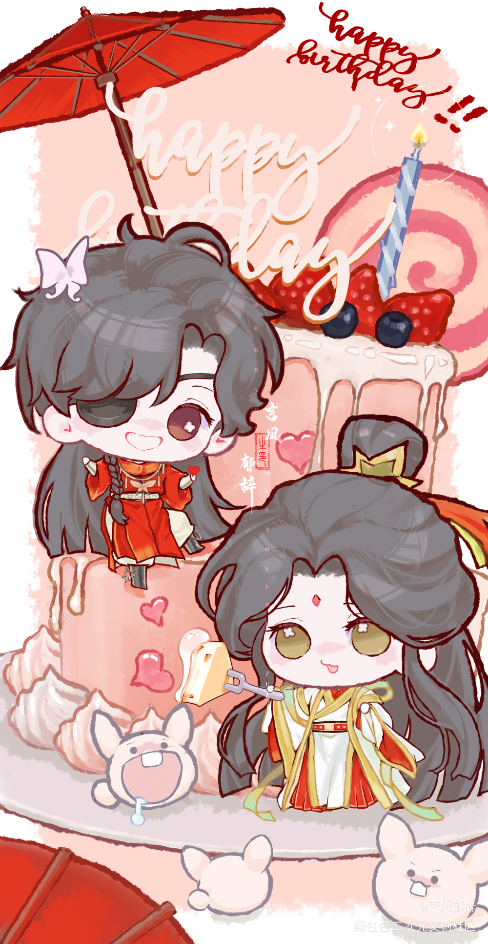 天官赐福，百无禁忌_天官赐福谢怜花城我要上首推同人谢怜0715生日快乐绘画作品