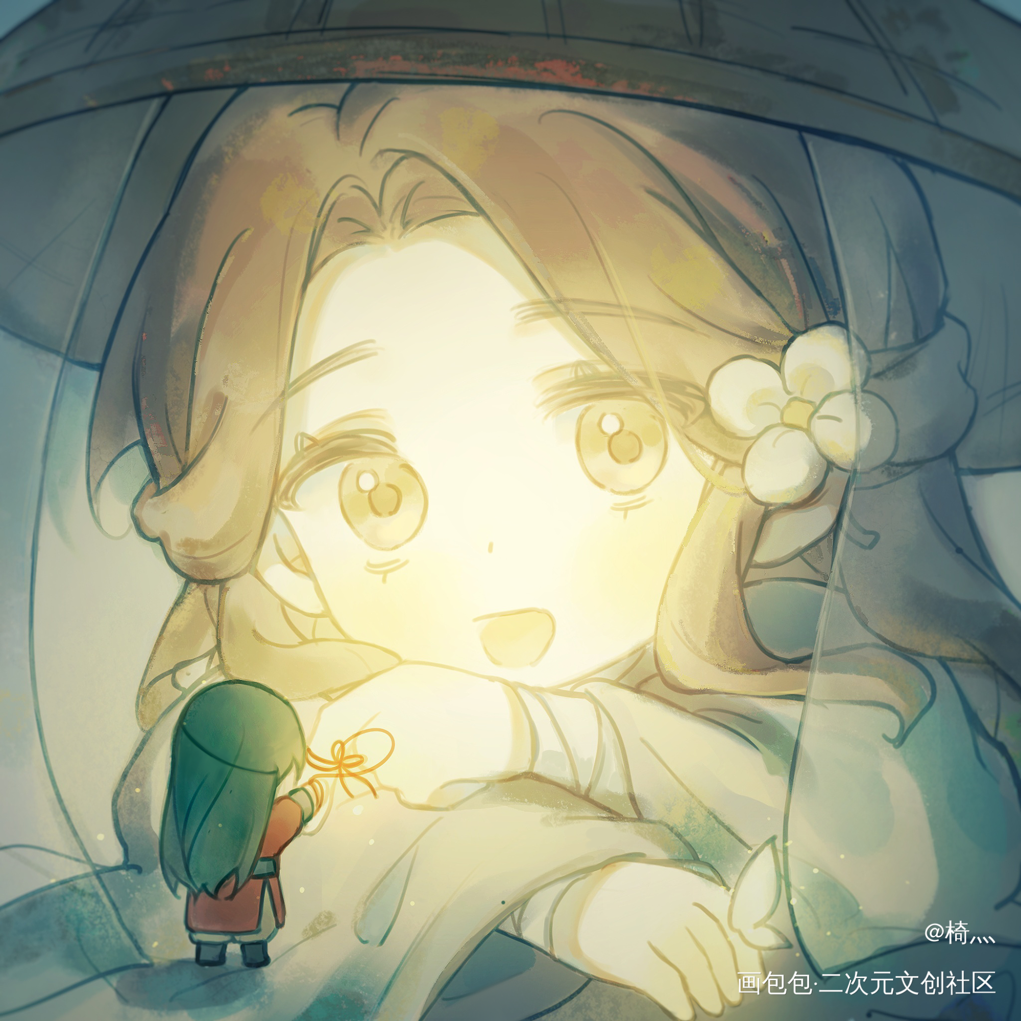 _天官赐福花怜谢怜绘画作品