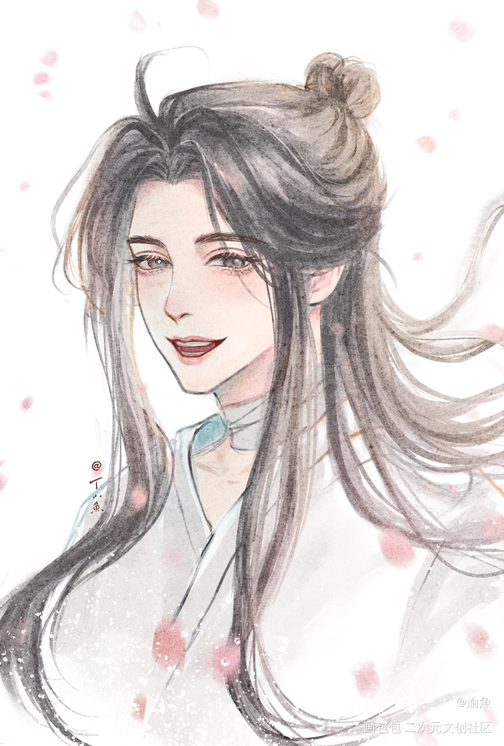谢怜生日快乐_天官赐福谢怜半厚涂谢怜0715生日快乐摸鱼绘画作品