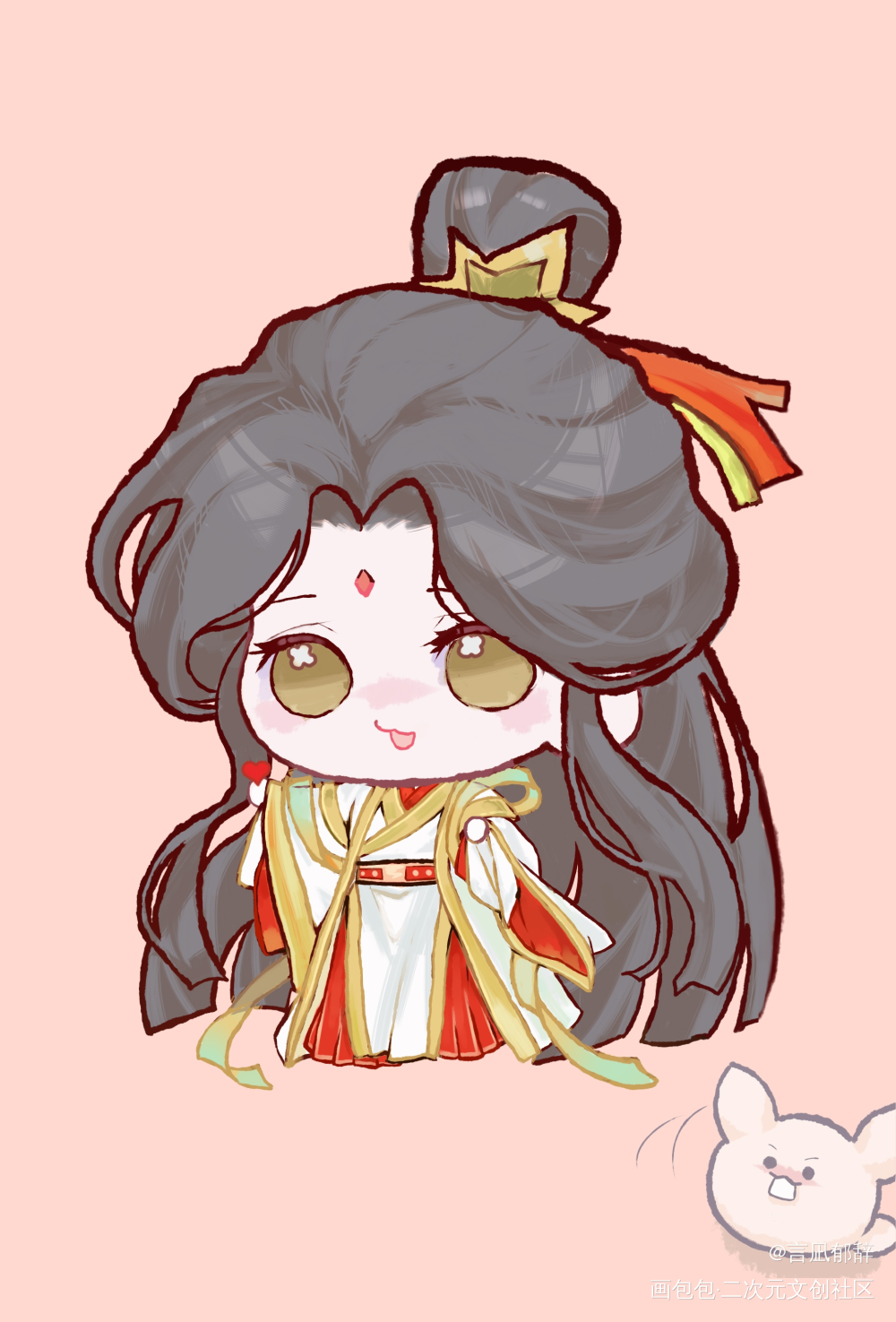可可爱爱的怜怜和花城主_天官赐福谢怜花城Q版我要上首页绘画作品