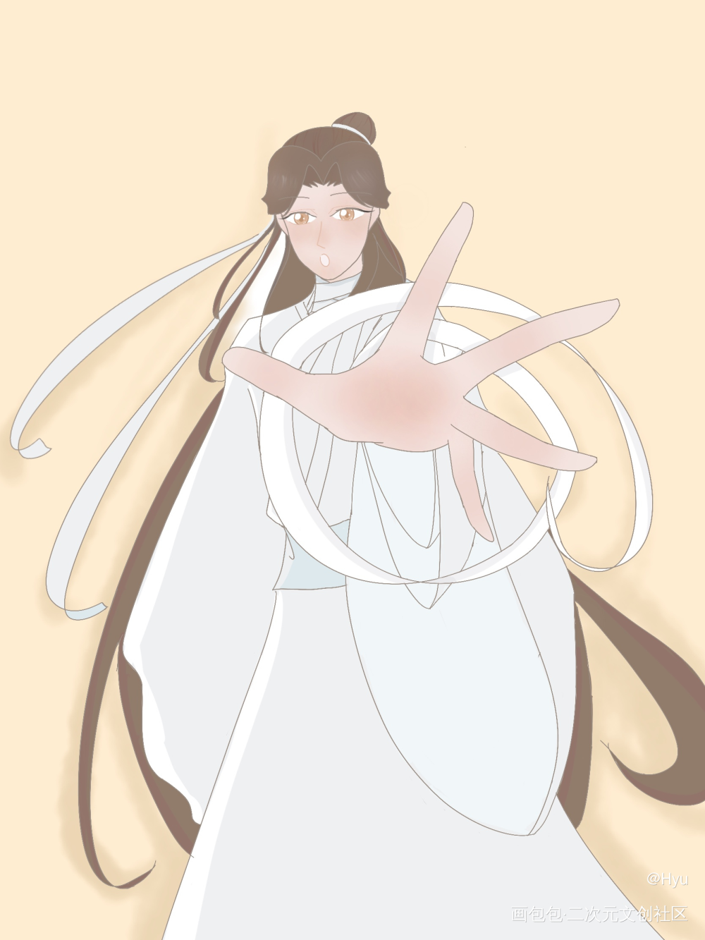 前几天画的太子殿下_天官赐福谢怜绘画作品