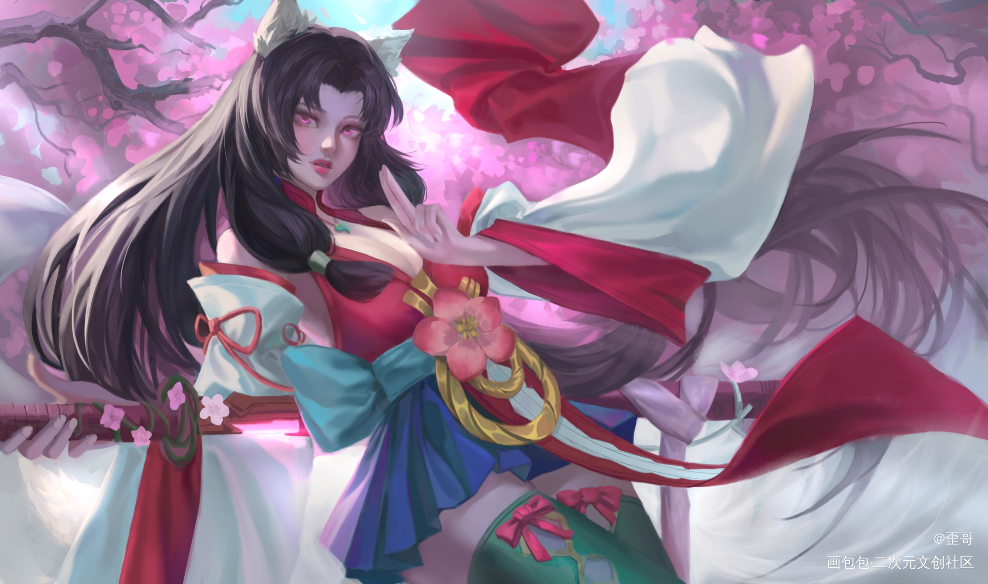 “胡桃有危险啦”_胡桃绘画作品