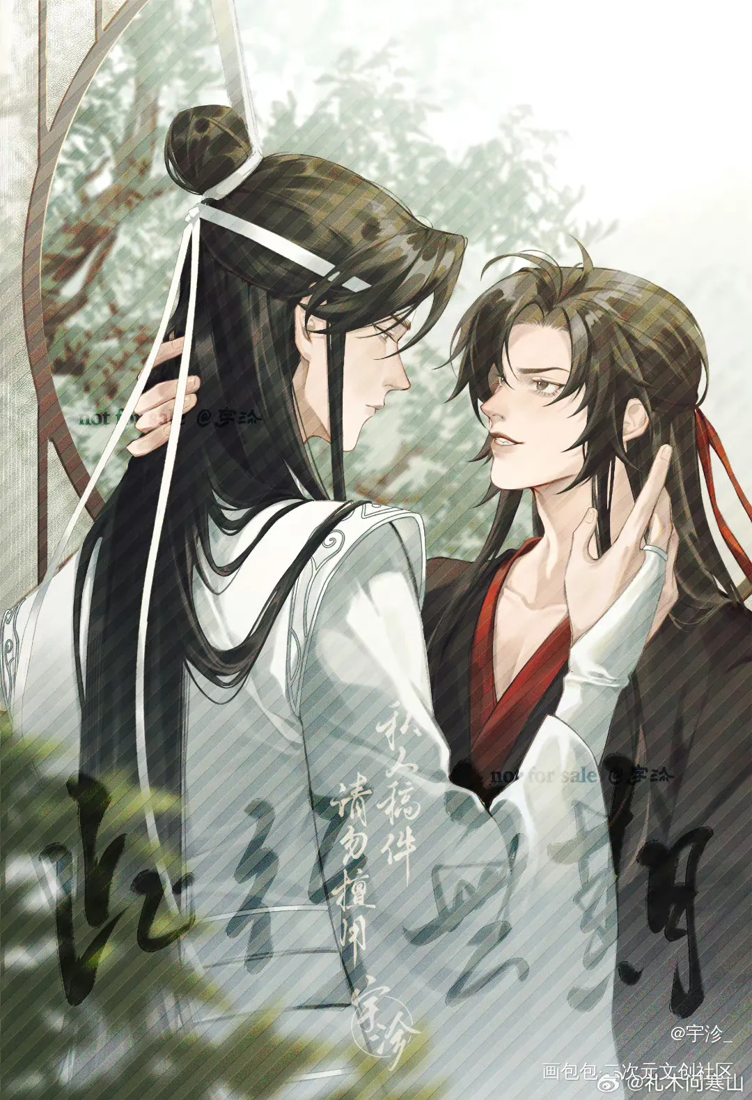 【此行无期】_魔道祖师忘羡蓝忘机，魏无羡蓝忘机魏无羡绘画作品