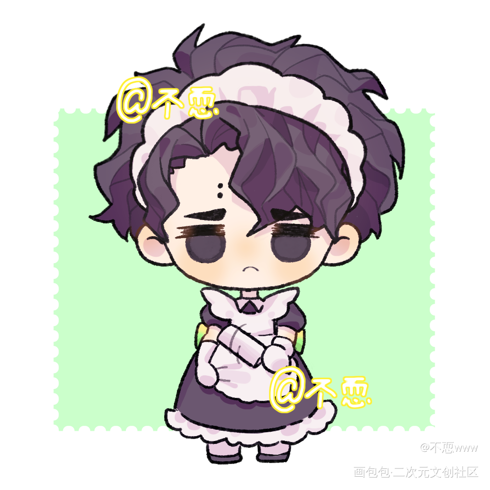【女仆】SKS:我为什么在这…_排球少年佐久早圣臣绘画作品