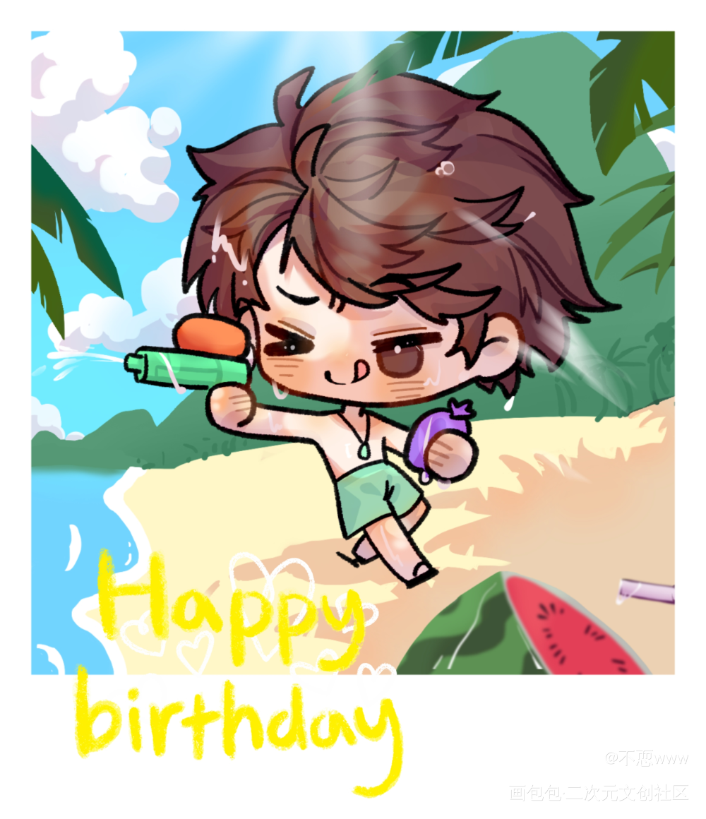 大王生日快乐！！_排球少年及川彻绘画作品