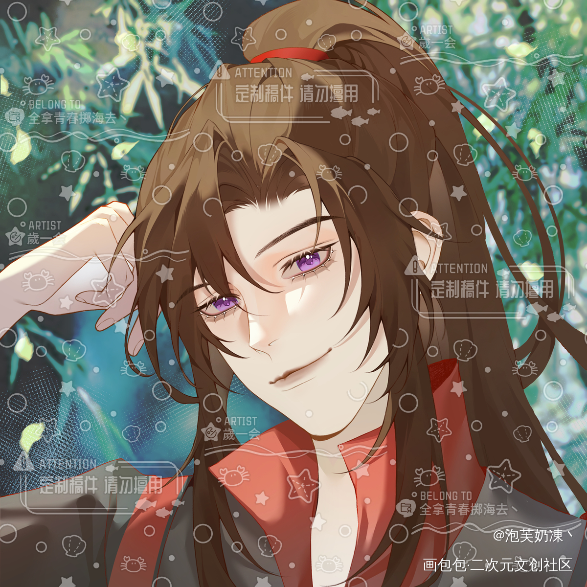 今天羡被叽迷住了吗（求关注哦）_魔道祖师忘羡忘羡cp绘画作品