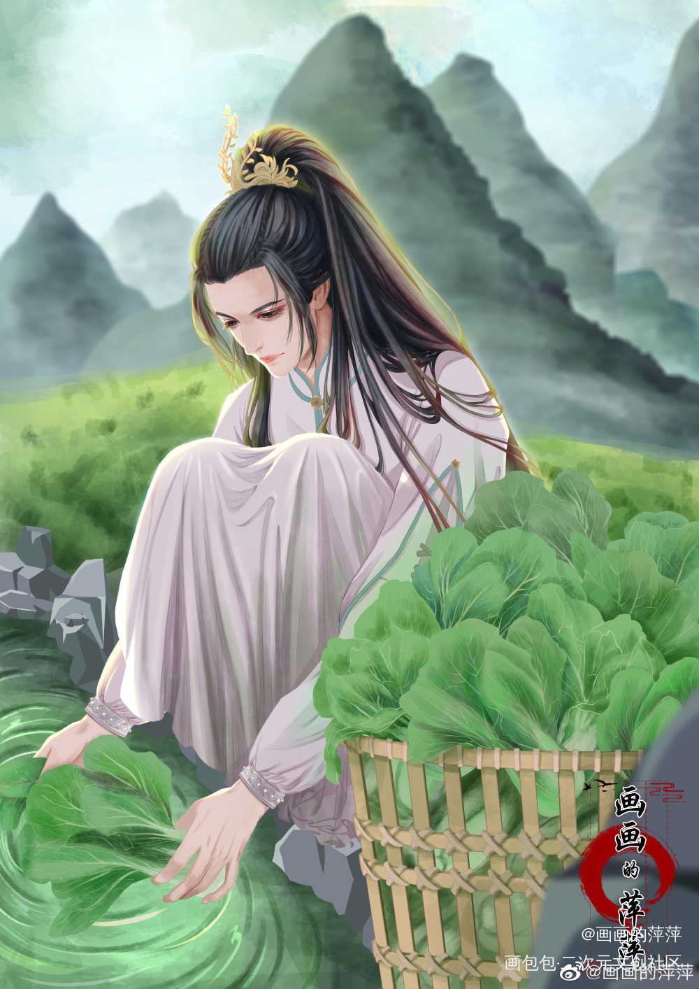 本座不想吃豆腐_二哈和他的白猫师尊墨燃楚晚宁绘画作品