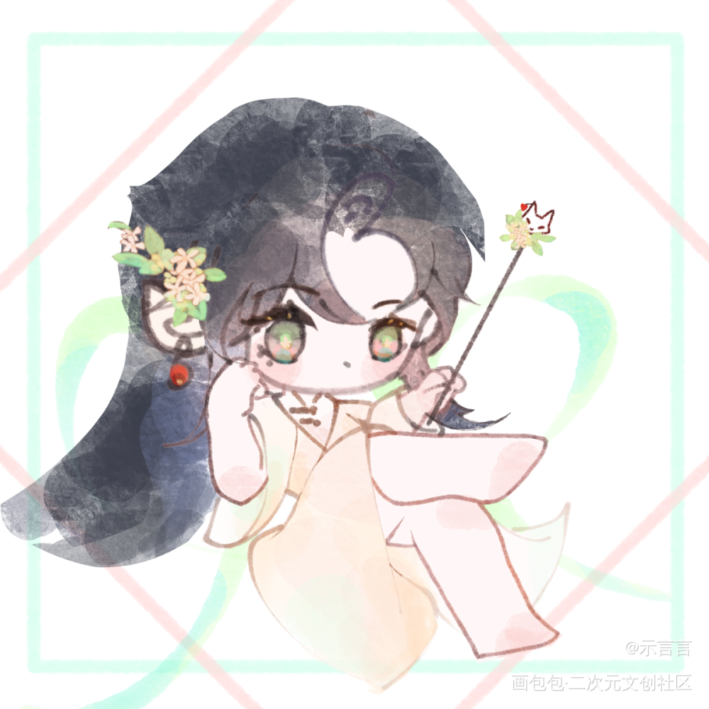 花神舟_将进酒策舟沈兰舟Q版同人绘画作品