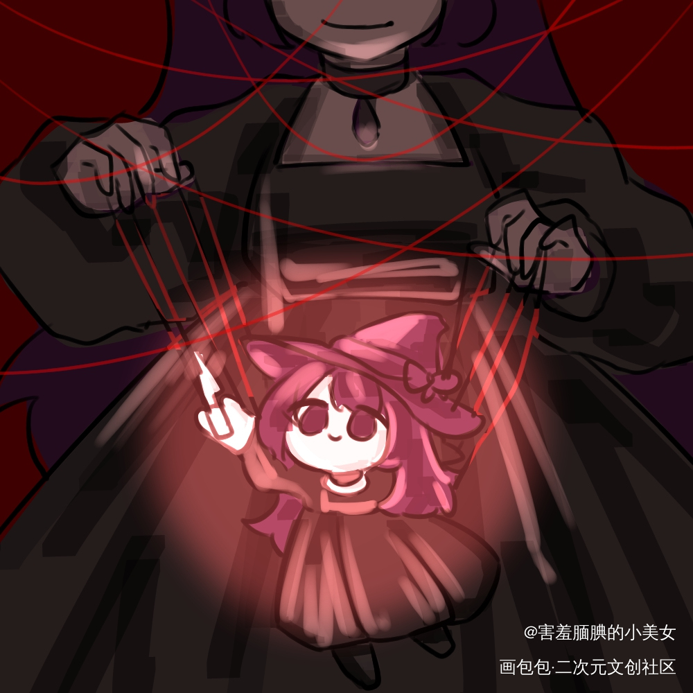 爱心福利院中的小佳仪_我在惊悚游戏里封神小女巫刘佳仪绘画作品
