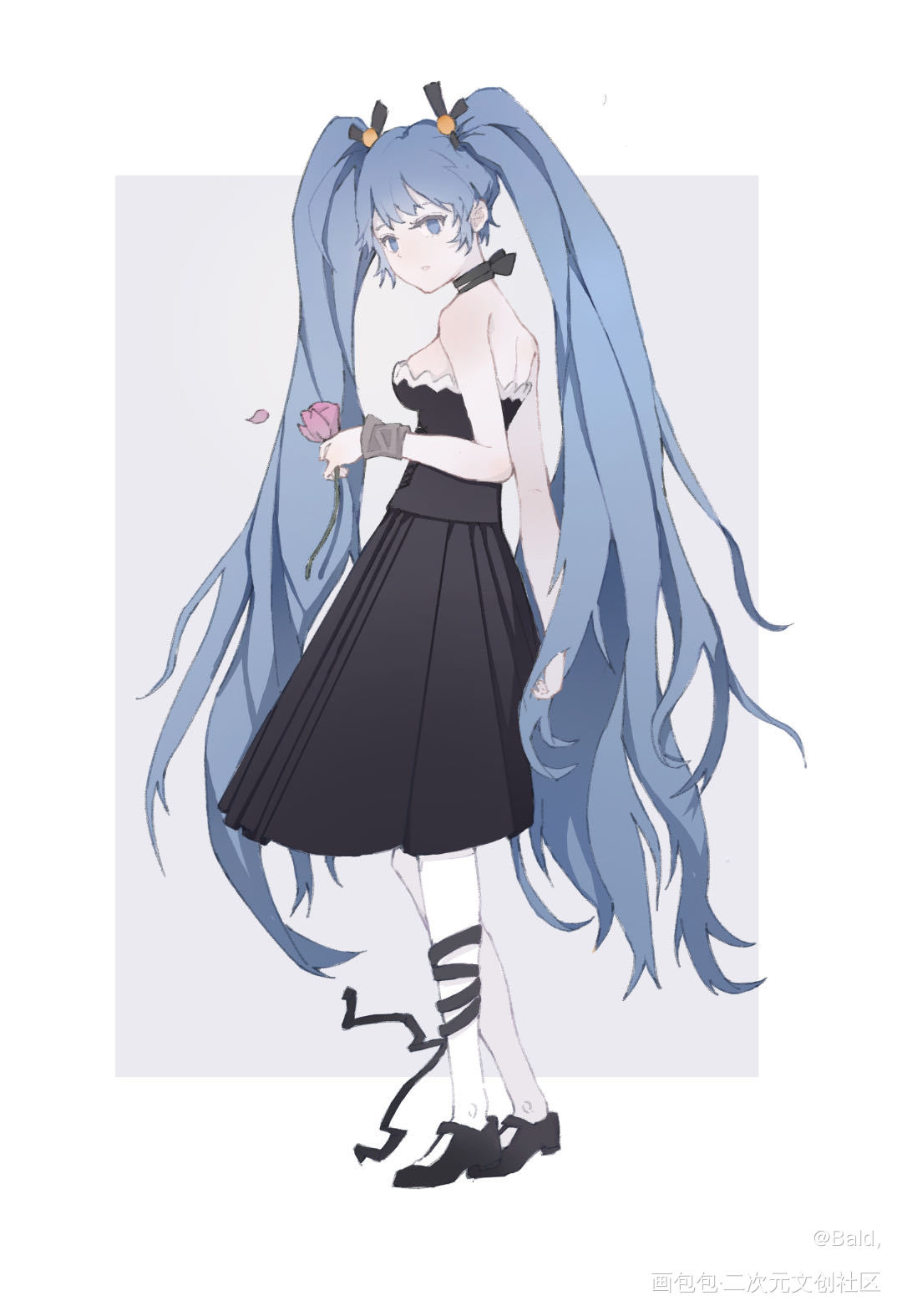 _初音未来板绘涂绘画作品