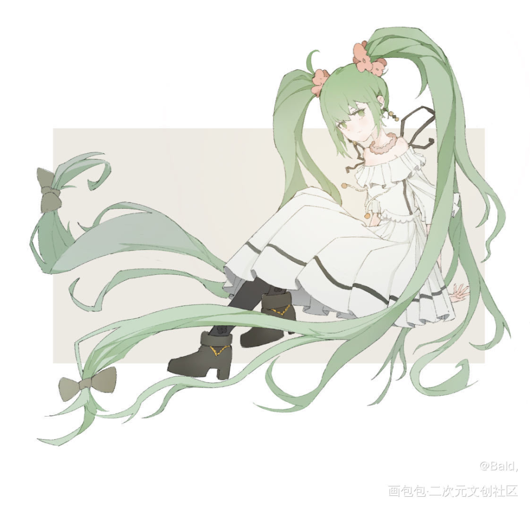 _初音未来板绘涂绘画作品