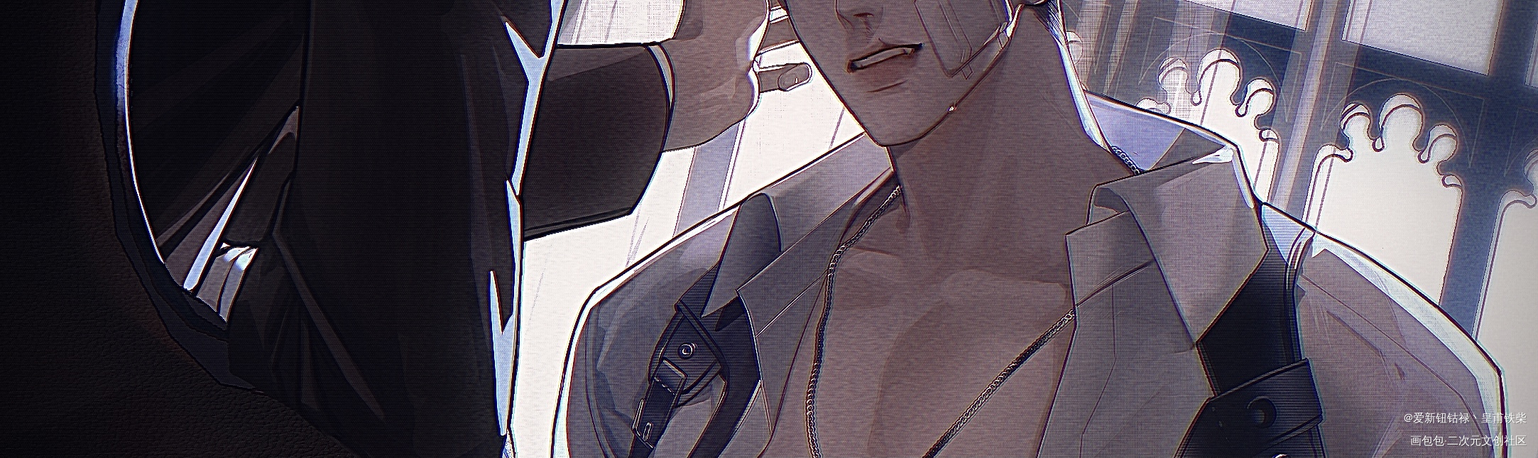原警官✖️顾老大_针锋对决188男团原顾绘画作品