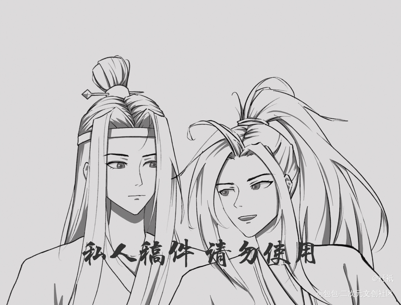 忘羡_魔道祖师忘羡魏无羡蓝忘机我要上首推绘画作品