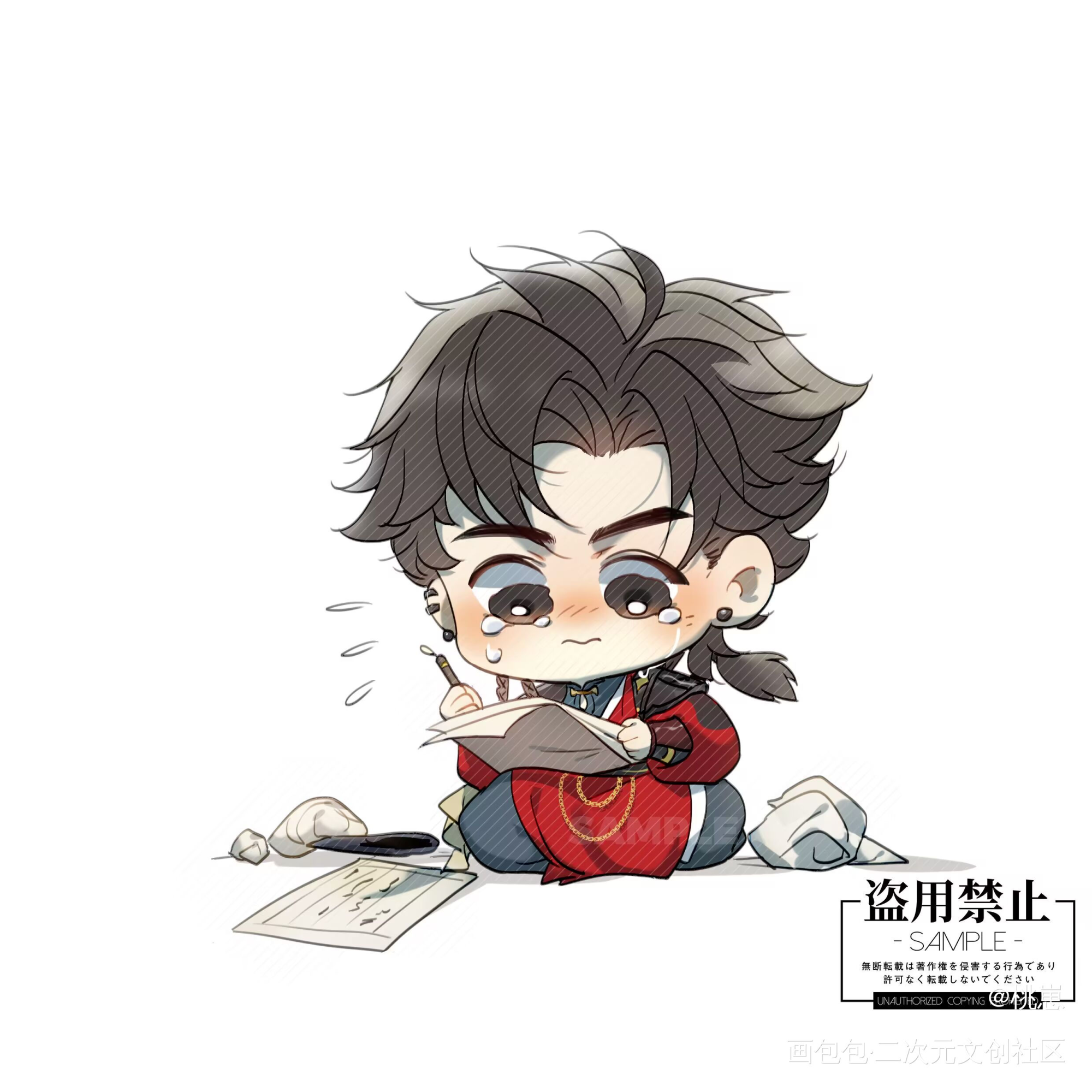 策宝哭哭_代号鸢孙策绘画作品