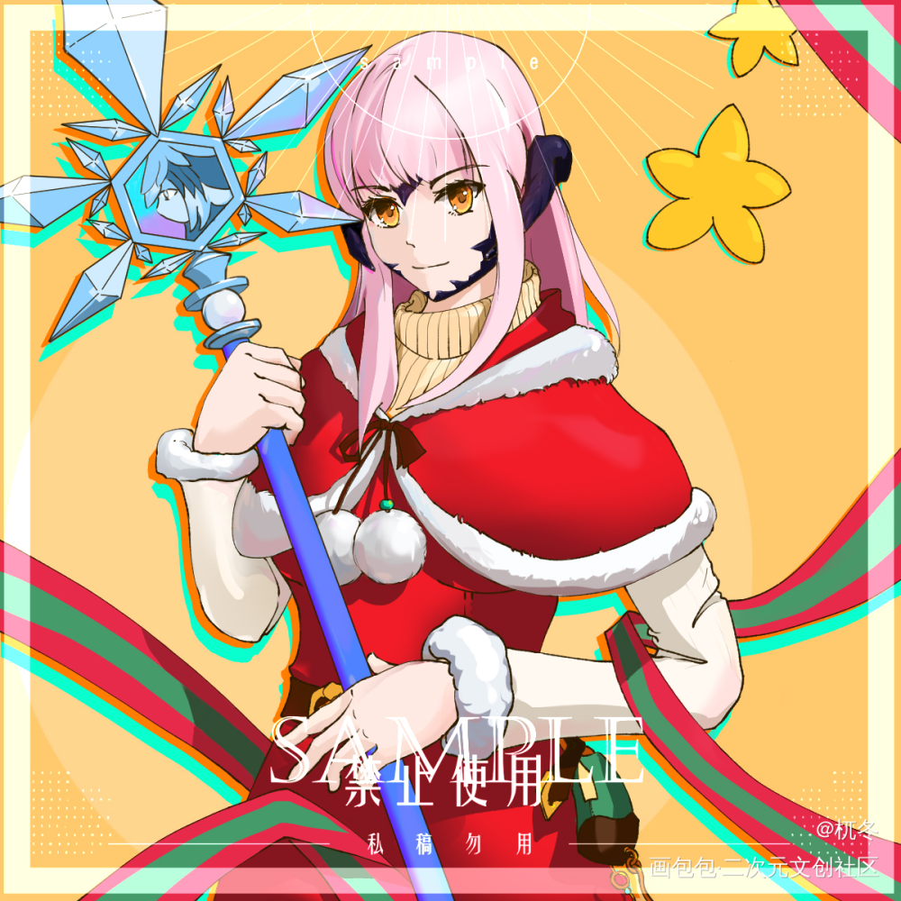 自己的ff14角色_最终幻想14板绘涂节日日系头像原创绘画作品