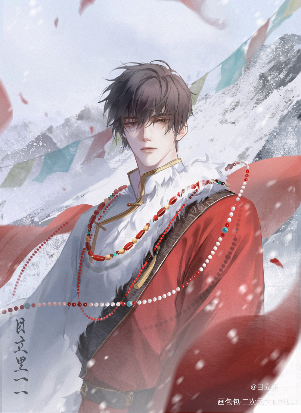 山中客_盗墓笔记张起灵绘画作品