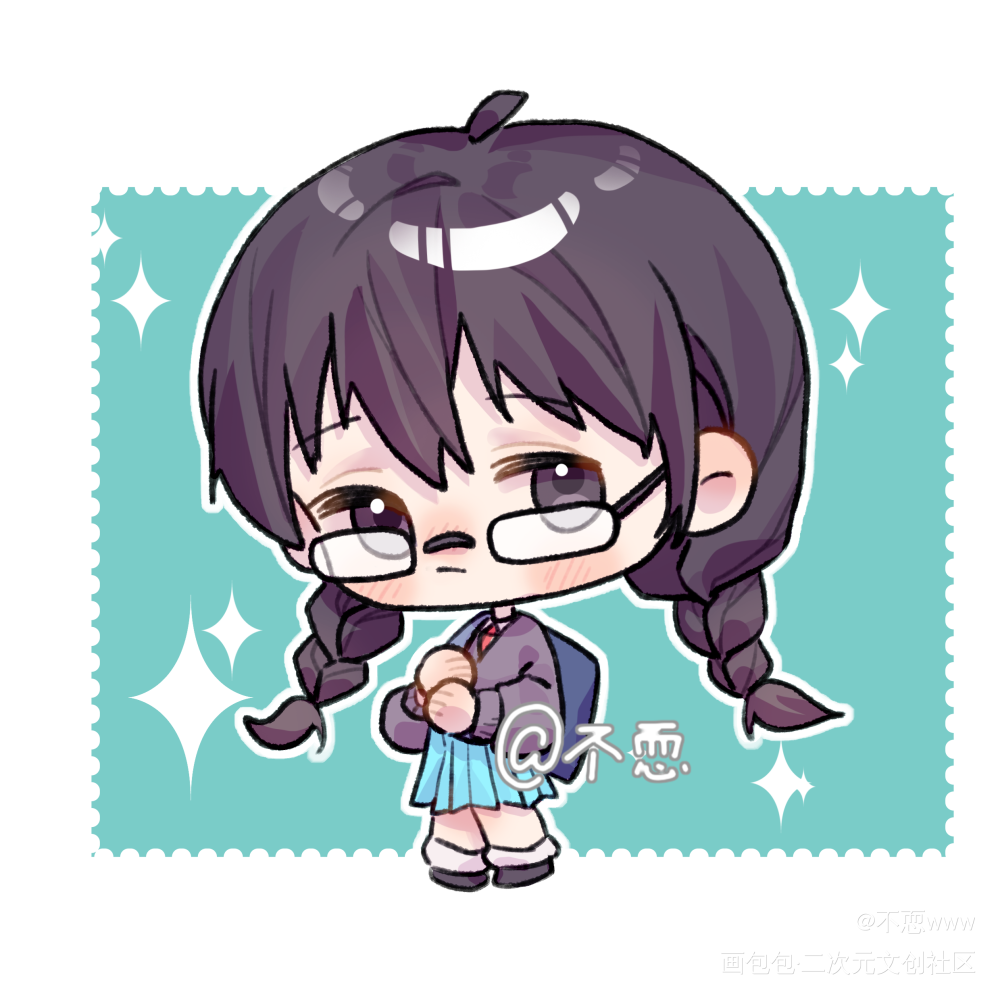 【跃动青春】久留米~_板绘涂Q版跃动青春绘画作品