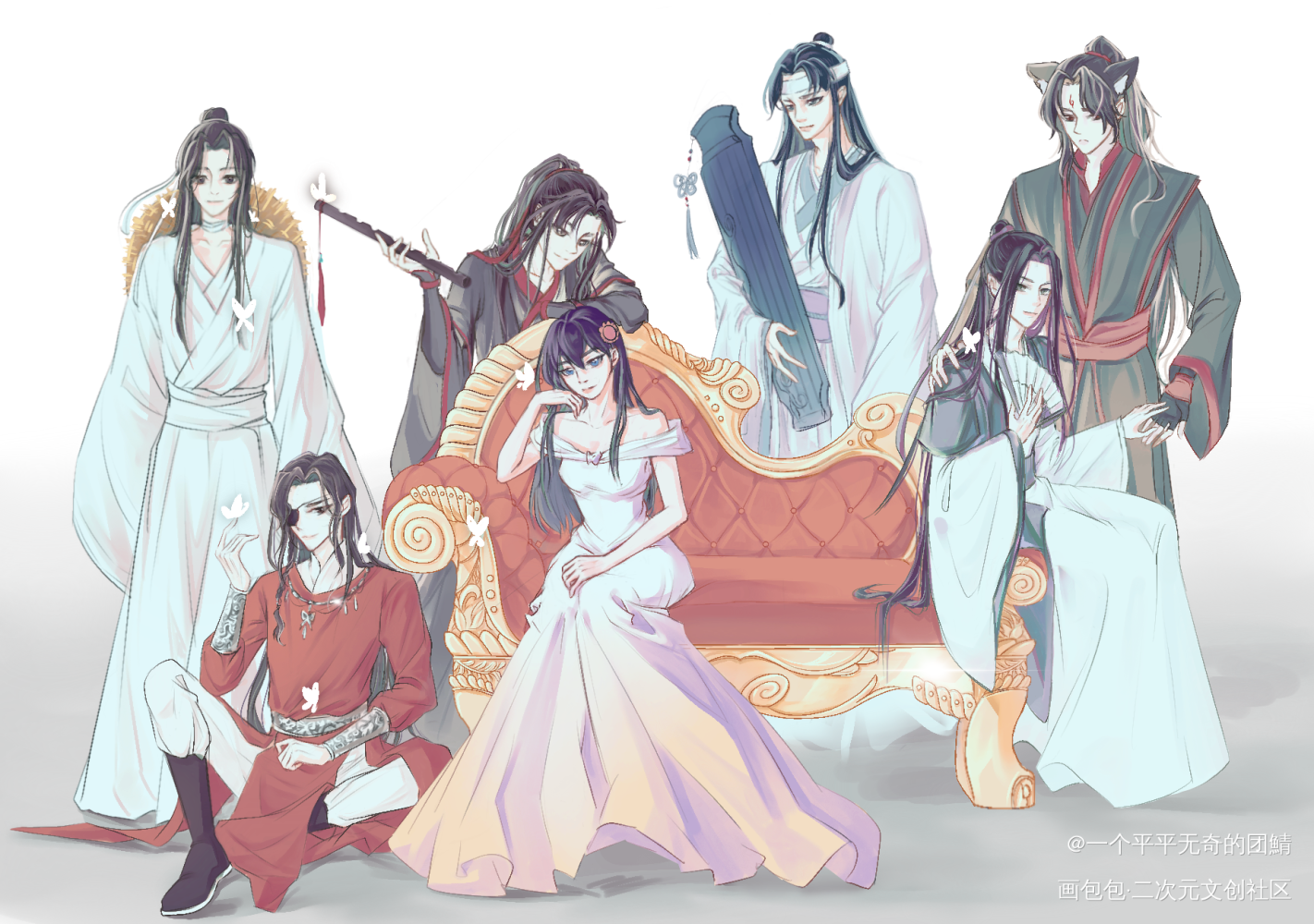 全家福🥺_人渣反派自救系统天官赐福魔道祖师墨香铜臭绘画作品