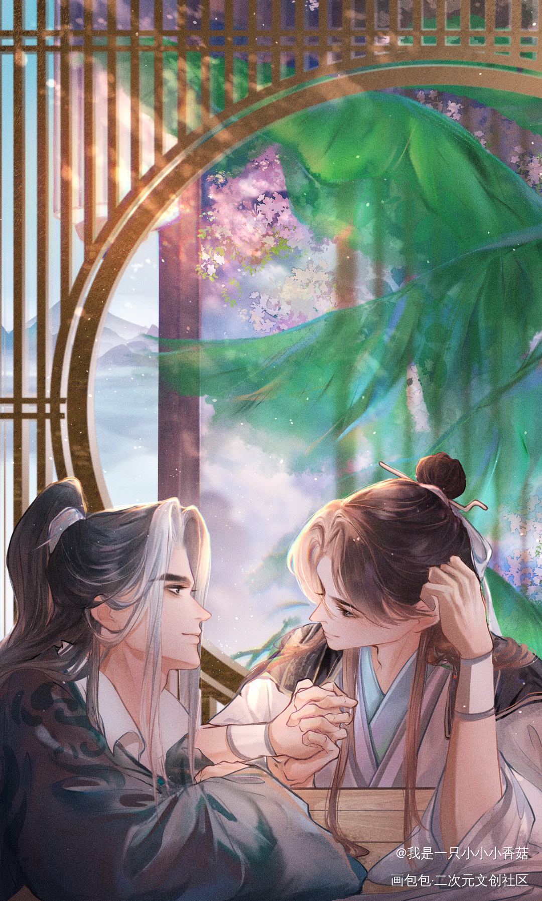 小憩_山河剑心千秋晏沈绘画作品