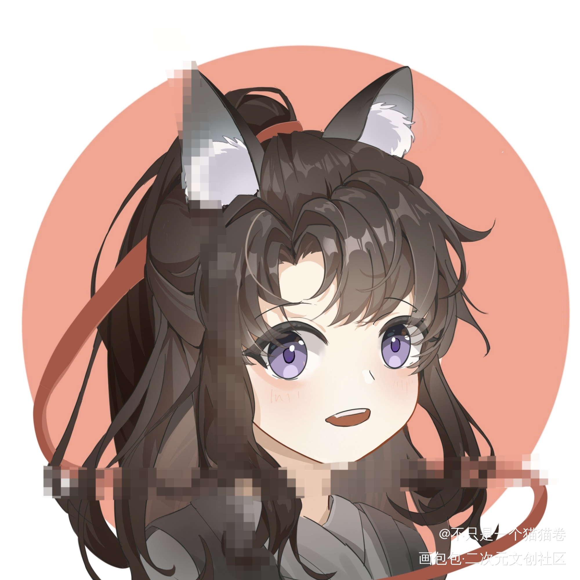 狐羡_魔道祖师忘羡魏无羡板绘涂同人绘画作品