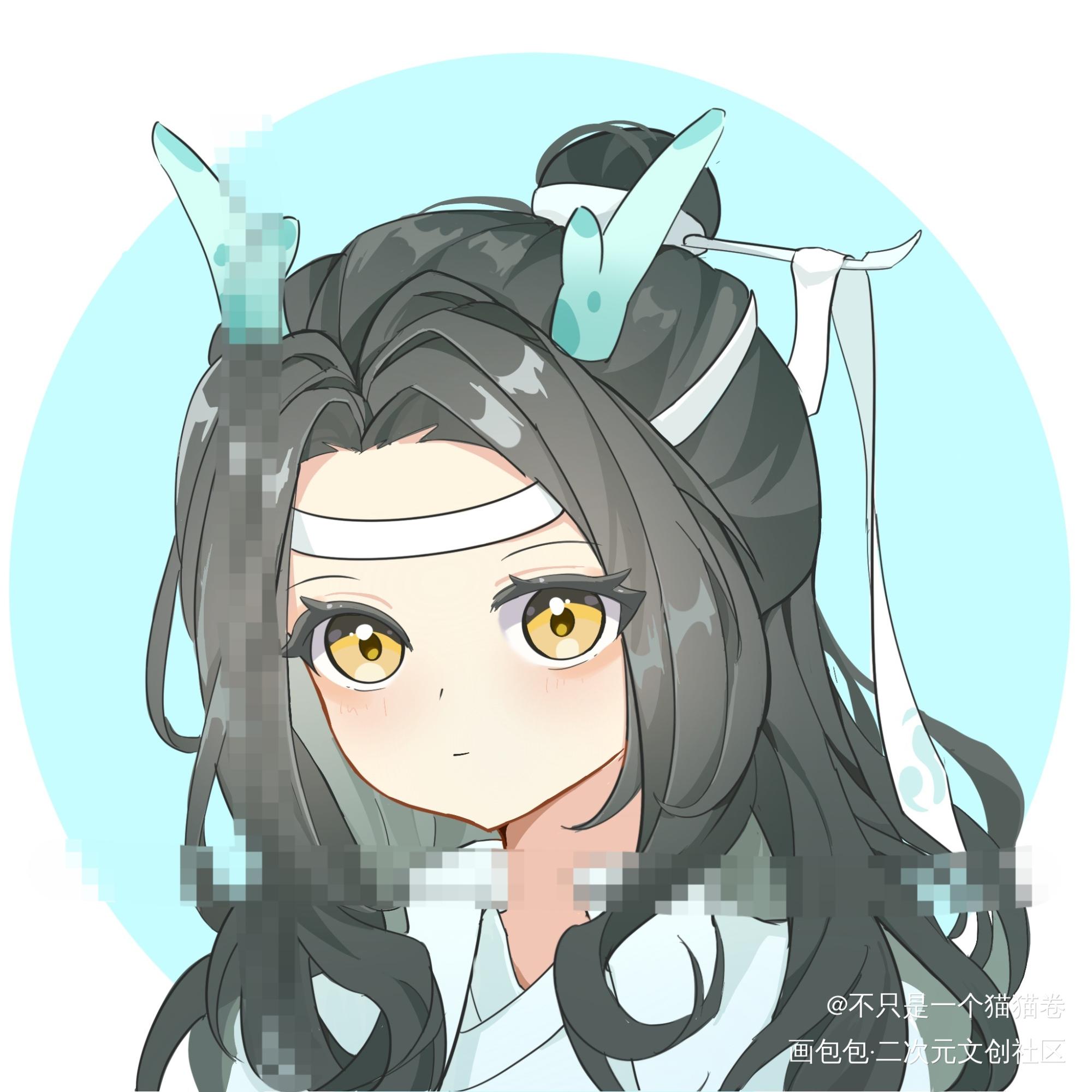 龙叽_魔道祖师忘羡蓝忘机同人板绘绘画作品