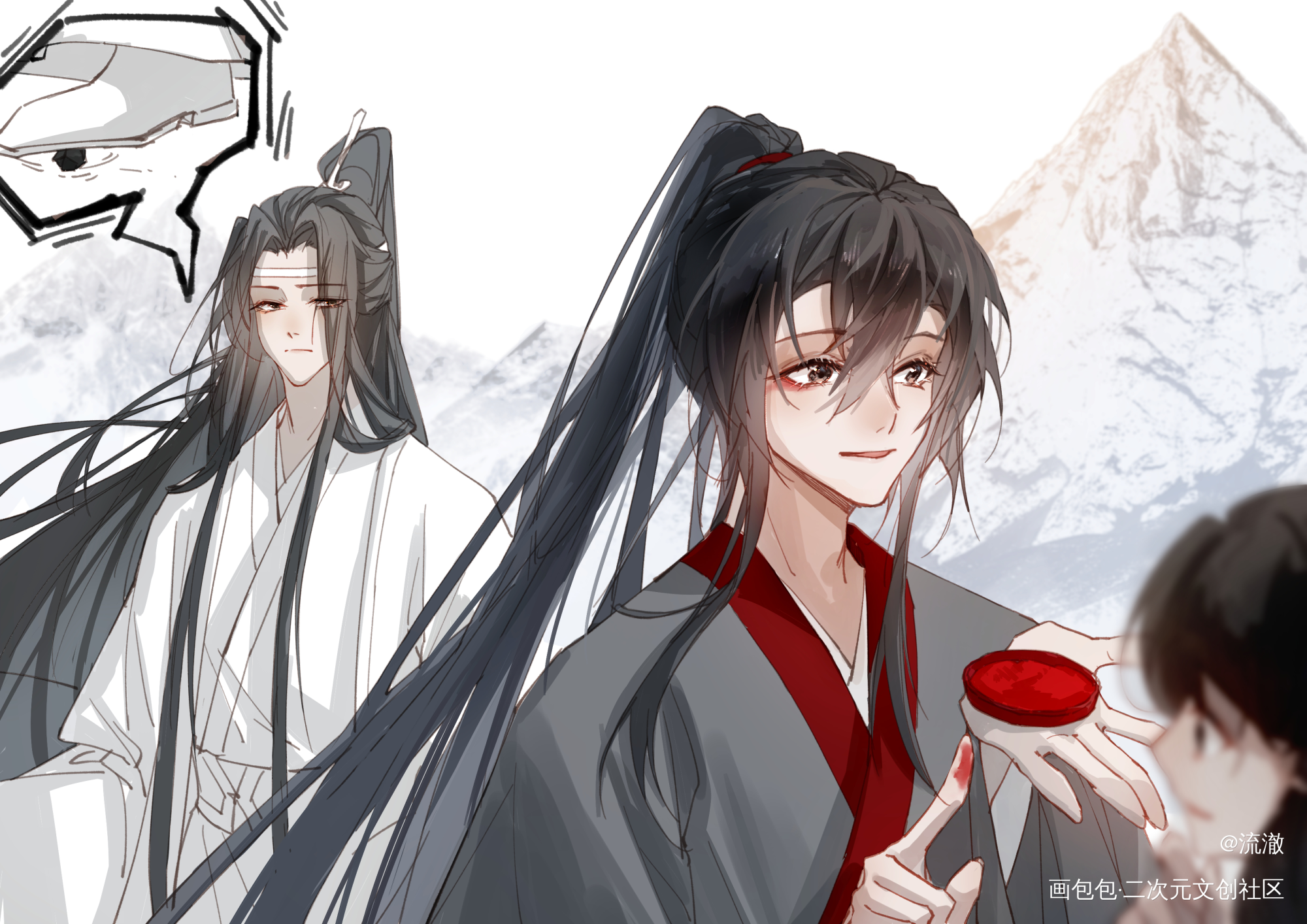 day28_魔道祖师忘羡蓝忘机魏无羡绘画作品