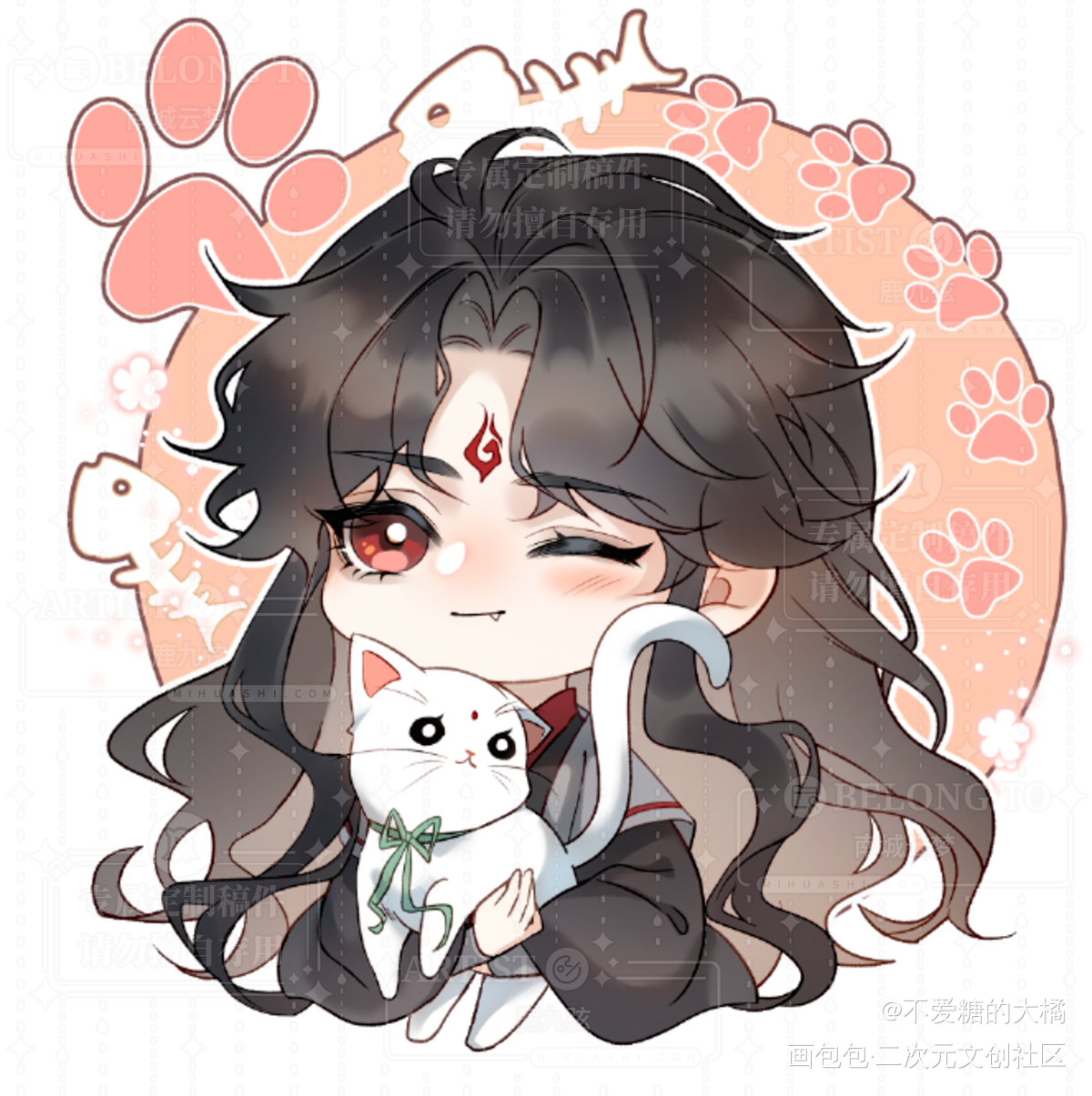 _人渣反派自救系统冰秋沈清秋洛冰河绘画作品