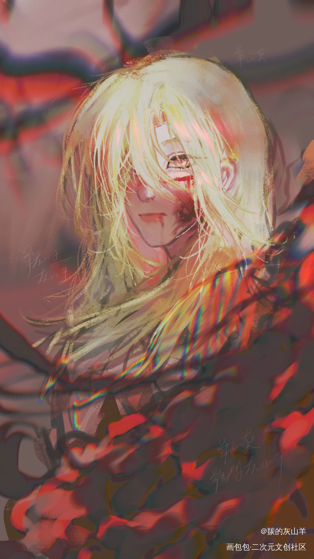 神的不死之花_同人华晨宇绘画作品