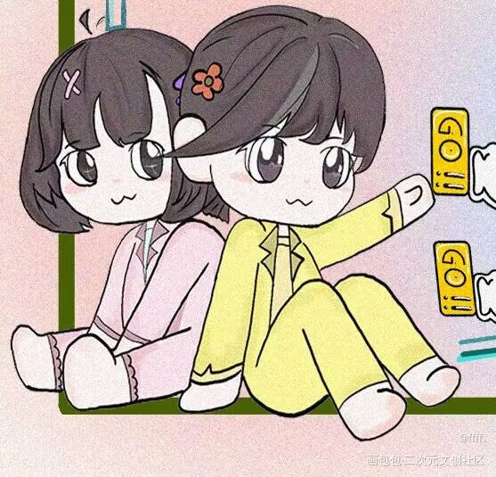 是可爱的qq人_摸鱼绘画作品