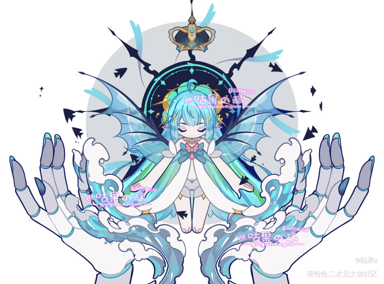 埋073_稿件展示接稿稿件模板约稿绘画作品