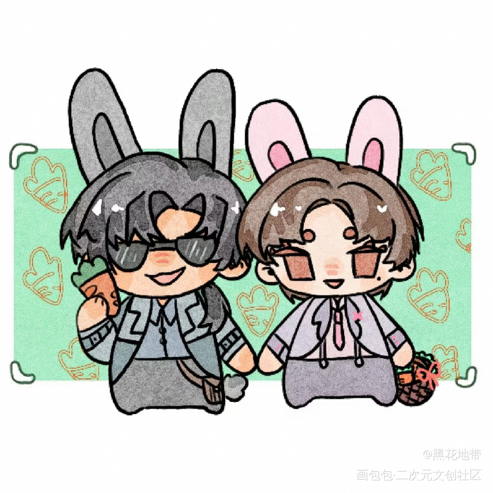 吃多了🥕会变🐰_盗墓笔记黑花绘画作品